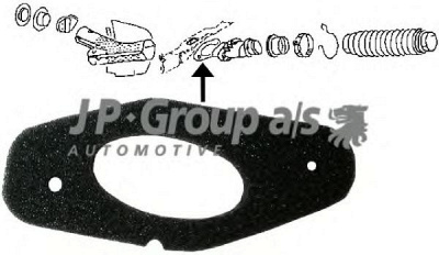 JP GROUP 8123550200 -  Прокладка, заслонка кожуха отопителя